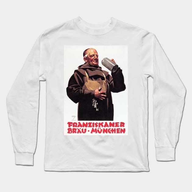 FRANZISKANER BRAU MUNCHEN German Vintage Beer Advertisement Long Sleeve T-Shirt by vintageposters